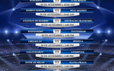 Hoy es martes de CHAMPIONS y acá te traemos los horarios de los partidos