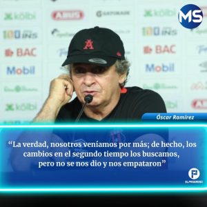 Óscar Ramírez señaló que su equipo fue por más en la final de ida